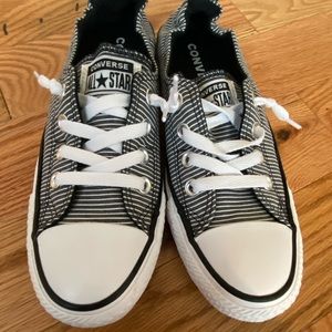 Striped slip on converse!